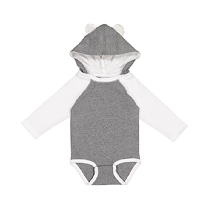 Infant Long Sleeve Fine Jersey Bodysuit With Ears Thumbnail