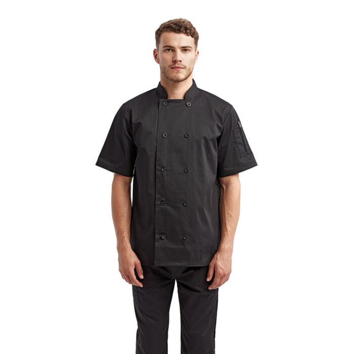 Unisex Short-Sleeve Recycled Chef's Coat Thumbnail
