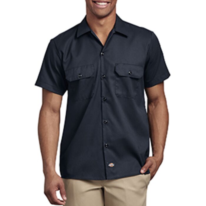 Men's Short Sleeve Slim Fit Flex Twill Work Shirt Thumbnail