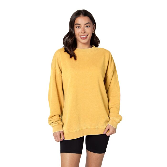 Ladies' Burnout Campus Crew Sweatshirt Thumbnail