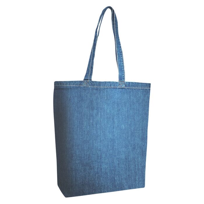 Cotton Denim Gusseted Tote Bag Thumbnail
