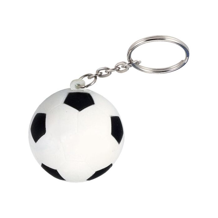 Soccer Ball Shape Stress Ball Keychain Thumbnail