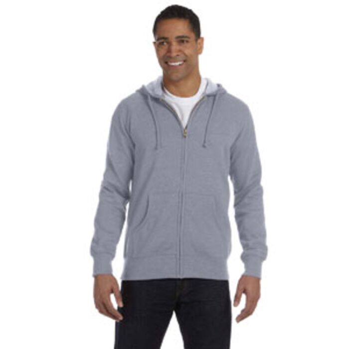 Unisex Heathered Full-Zip Hooded Sweatshirt Thumbnail