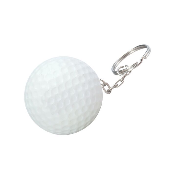 Golf Ball Shape Stress Ball Keychain Thumbnail