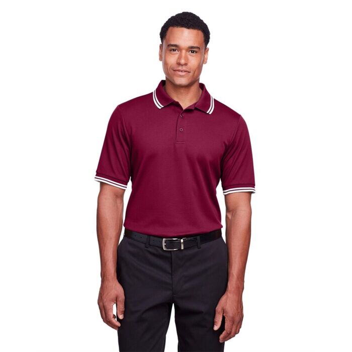 Men's CrownLux Performance® Plaited Tipped Polo Thumbnail