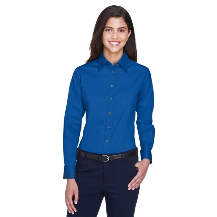 Women's Easy Blend™ Long Sleeve Twill Dress Shirt with Stain-Release Thumbnail