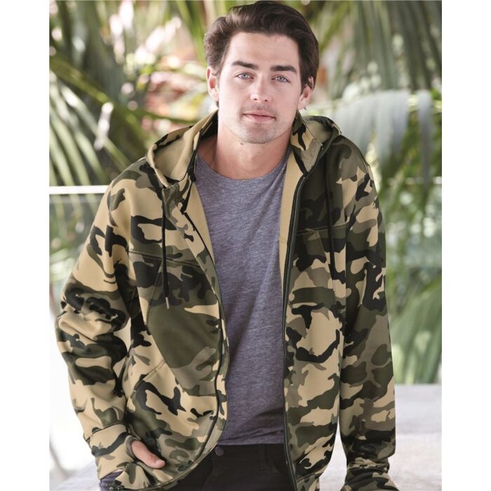 Unisex Poly-Tech Full-Zip Hooded Sweatshirt Thumbnail