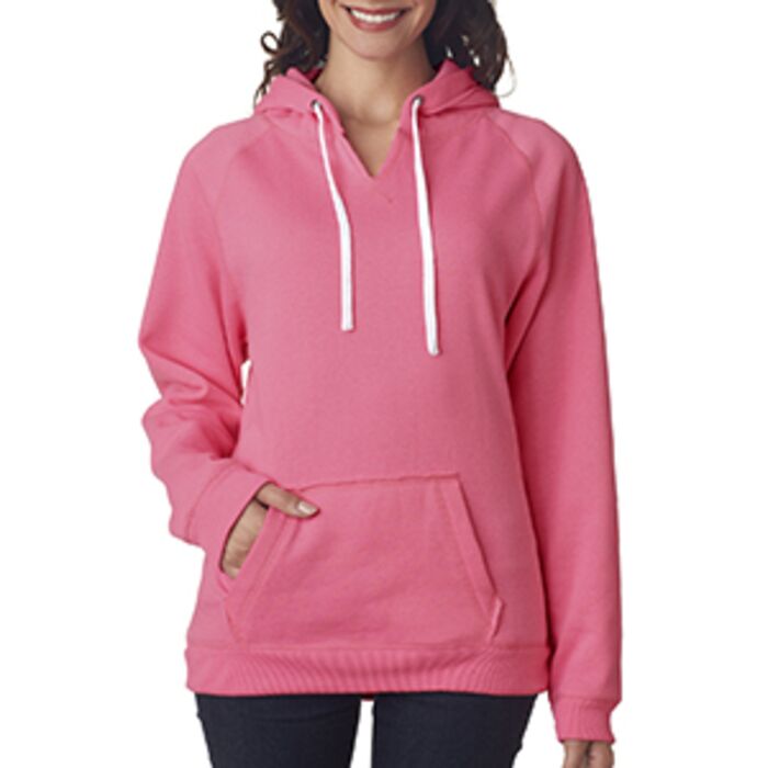 Ladies' Sydney Brushed V-Neck Hooded Sweatshirt Thumbnail