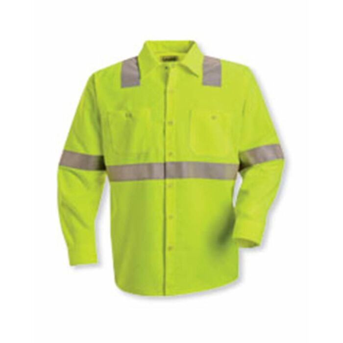 Men's High Visibility Safety Long Sleeve Work Shirt Thumbnail