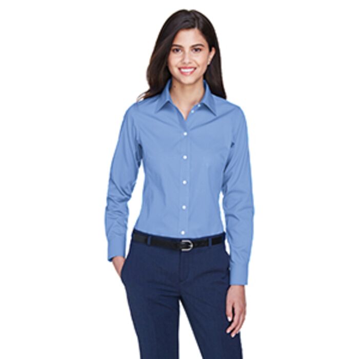 Ladies' Crown Collection® Solid Oxford Woven Shirt Thumbnail