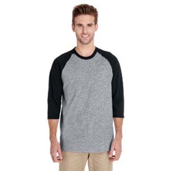 Adult Heavy Cotton™ Three-Quarter Raglan Sleeve T-Shirt Thumbnail