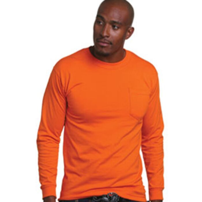Adult USA Made Long-Sleeve T-Shirt with Pocket Thumbnail