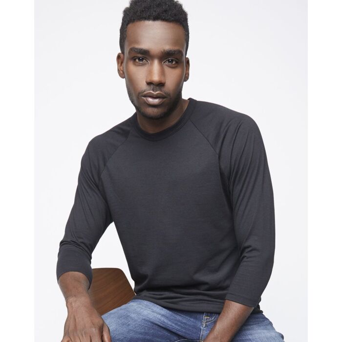 Unisex 50/50 Raglan Three-Quarter Sleeve Tee Thumbnail