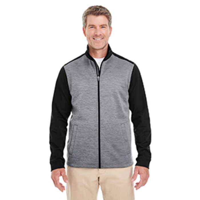 Men's Newbury Colorblock Mélange Fleece Full-Zip Thumbnail