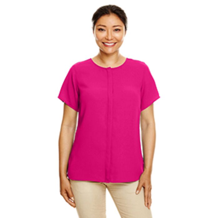 Ladies' Perfect Fit™  Short-Sleeve Crepe Blouse Thumbnail