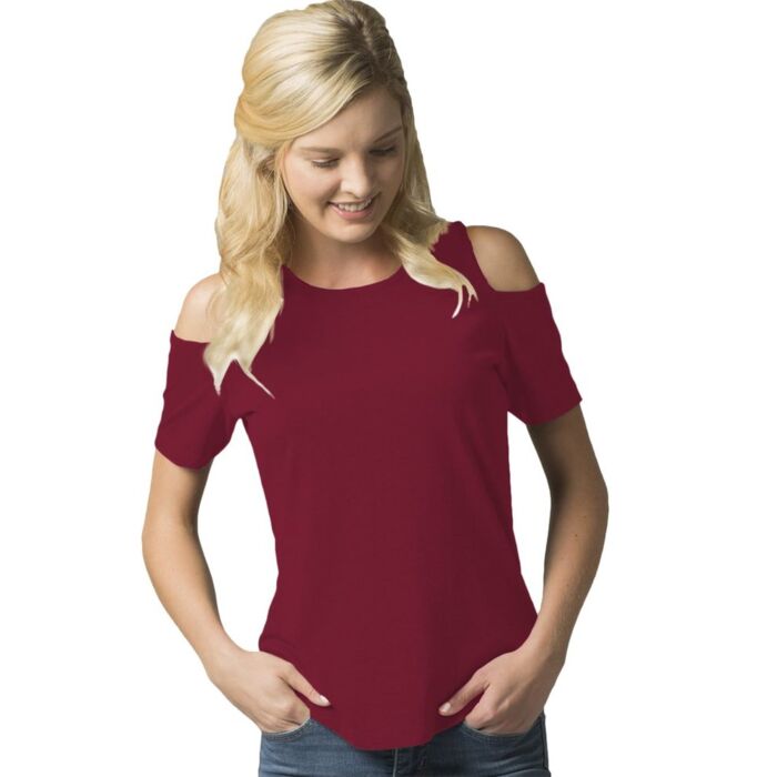 Women's Cold Shoulder T-Shirt Thumbnail