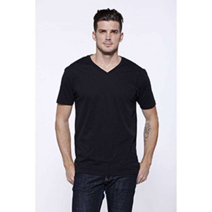Men's CVC V-Neck T-Shirt Thumbnail