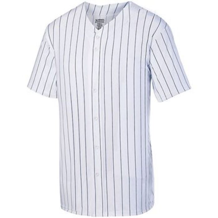 Youth Pinstripe Full Button Baseball Jersey Thumbnail