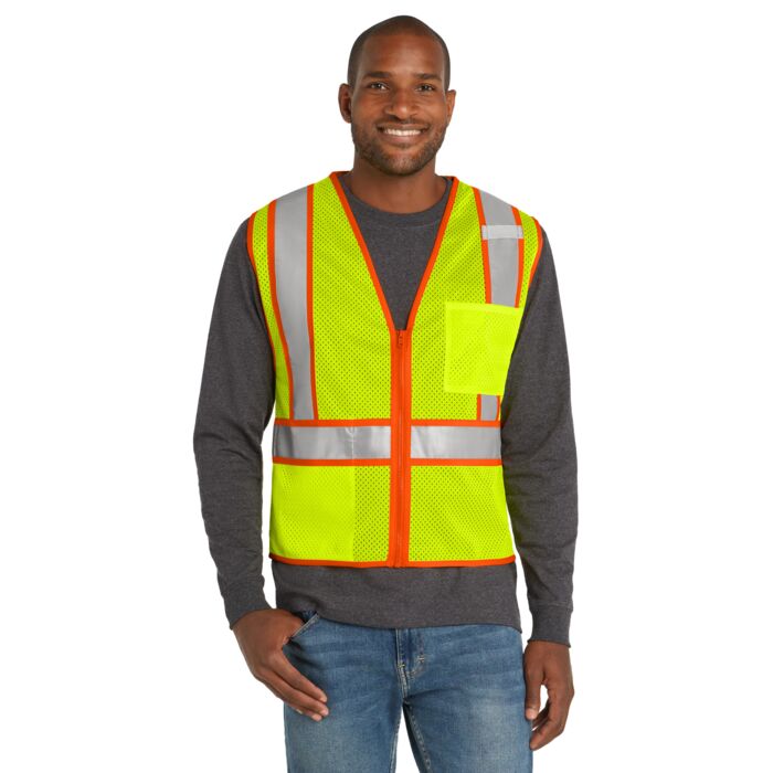 Ansi 107 Class 2 Mesh Zippered Two Tone Vest Thumbnail