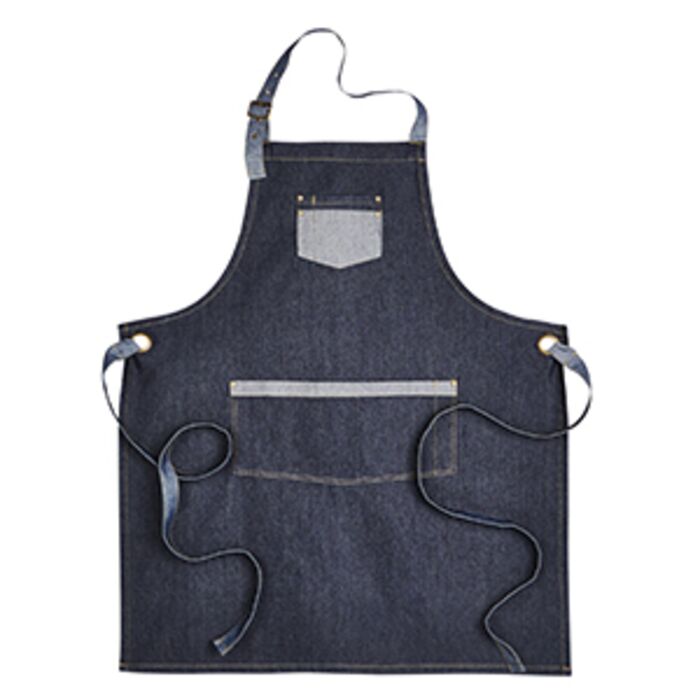Unisex Domain Contrast Denim Bib Apron Thumbnail