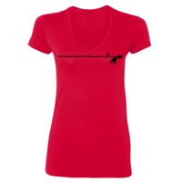 SoftStyle® Ladies' 4.5 oz. Junior Fit V-Neck T-Shirt Thumbnail