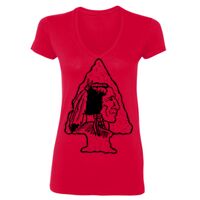 SoftStyle® Ladies' 4.5 oz. Junior Fit V-Neck T-Shirt Thumbnail