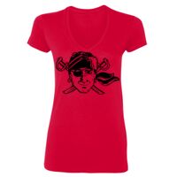 SoftStyle® Ladies' 4.5 oz. Junior Fit V-Neck T-Shirt Thumbnail
