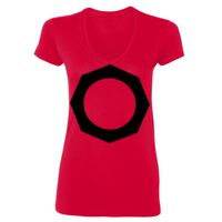 SoftStyle® Ladies' 4.5 oz. Junior Fit V-Neck T-Shirt Thumbnail