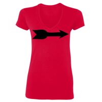 SoftStyle® Ladies' 4.5 oz. Junior Fit V-Neck T-Shirt Thumbnail