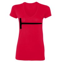 SoftStyle® Ladies' 4.5 oz. Junior Fit V-Neck T-Shirt Thumbnail