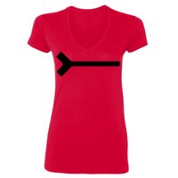SoftStyle® Ladies' 4.5 oz. Junior Fit V-Neck T-Shirt Thumbnail