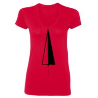 SoftStyle® Ladies' 4.5 oz. Junior Fit V-Neck T-Shirt Thumbnail