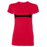 SoftStyle® Ladies' 4.5 oz. Junior Fit V-Neck T-Shirt Thumbnail