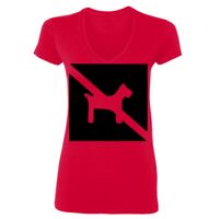 SoftStyle® Ladies' 4.5 oz. Junior Fit V-Neck T-Shirt Thumbnail