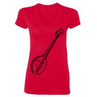 SoftStyle® Ladies' 4.5 oz. Junior Fit V-Neck T-Shirt Thumbnail