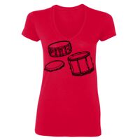 SoftStyle® Ladies' 4.5 oz. Junior Fit V-Neck T-Shirt Thumbnail
