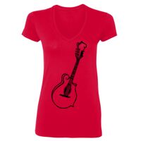 SoftStyle® Ladies' 4.5 oz. Junior Fit V-Neck T-Shirt Thumbnail