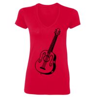 SoftStyle® Ladies' 4.5 oz. Junior Fit V-Neck T-Shirt Thumbnail