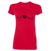 SoftStyle® Ladies' 4.5 oz. Junior Fit V-Neck T-Shirt Thumbnail