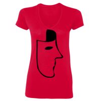 SoftStyle® Ladies' 4.5 oz. Junior Fit V-Neck T-Shirt Thumbnail