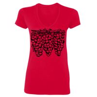 SoftStyle® Ladies' 4.5 oz. Junior Fit V-Neck T-Shirt Thumbnail