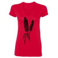 SoftStyle® Ladies' 4.5 oz. Junior Fit V-Neck T-Shirt Thumbnail