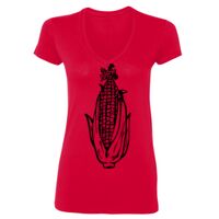 SoftStyle® Ladies' 4.5 oz. Junior Fit V-Neck T-Shirt Thumbnail