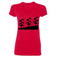 SoftStyle® Ladies' 4.5 oz. Junior Fit V-Neck T-Shirt Thumbnail