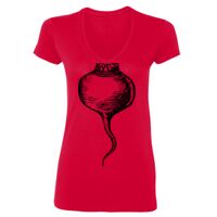 SoftStyle® Ladies' 4.5 oz. Junior Fit V-Neck T-Shirt Thumbnail