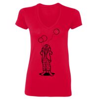 SoftStyle® Ladies' 4.5 oz. Junior Fit V-Neck T-Shirt Thumbnail