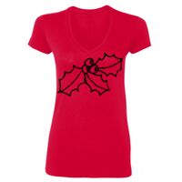 SoftStyle® Ladies' 4.5 oz. Junior Fit V-Neck T-Shirt Thumbnail