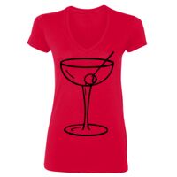 SoftStyle® Ladies' 4.5 oz. Junior Fit V-Neck T-Shirt Thumbnail