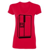 SoftStyle® Ladies' 4.5 oz. Junior Fit V-Neck T-Shirt Thumbnail