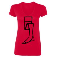 SoftStyle® Ladies' 4.5 oz. Junior Fit V-Neck T-Shirt Thumbnail